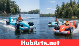 Inflatable Race Car Boats: Why Ride a Jet Ski When You Can Drive a Race Car on the Lake