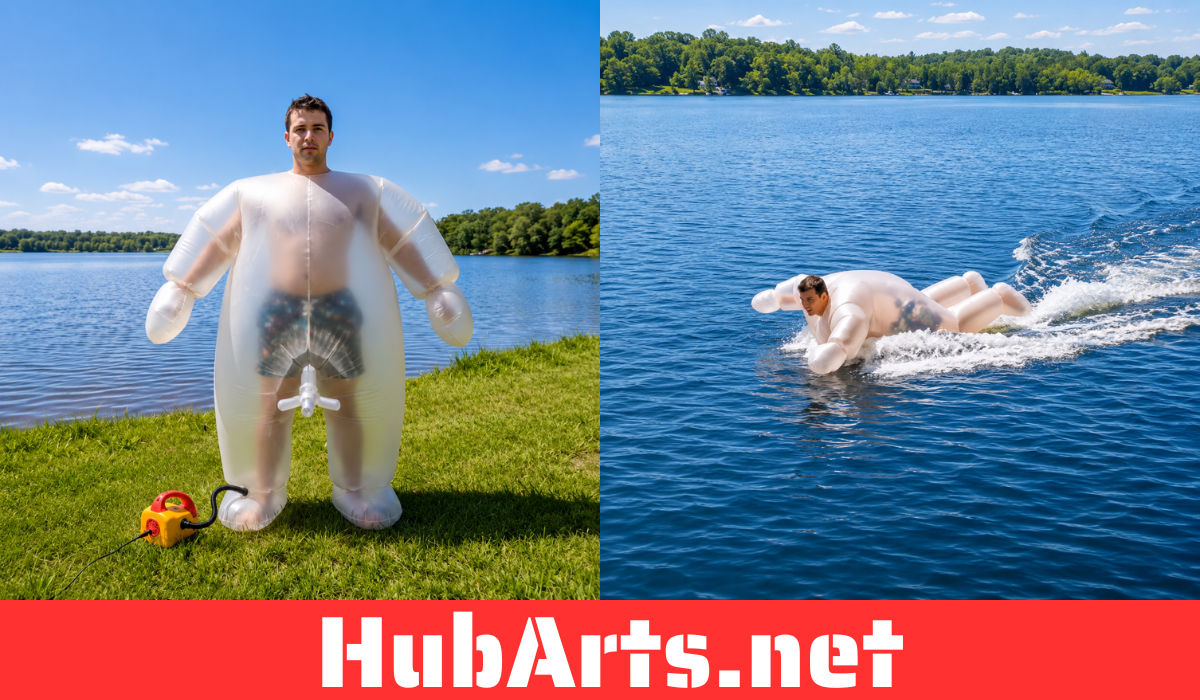 Inflatable Body Suit Boat Trends Taking Over Beaches and Pools