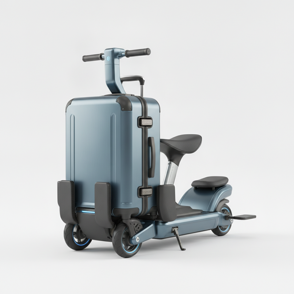 Drive Your Luggage: This Convertible Electric Scooter Carry-On Is Pure Airport Drama