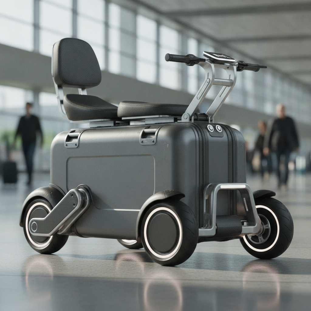 Drive Your Luggage: This Convertible Electric Scooter Carry-On Is Pure Airport Drama