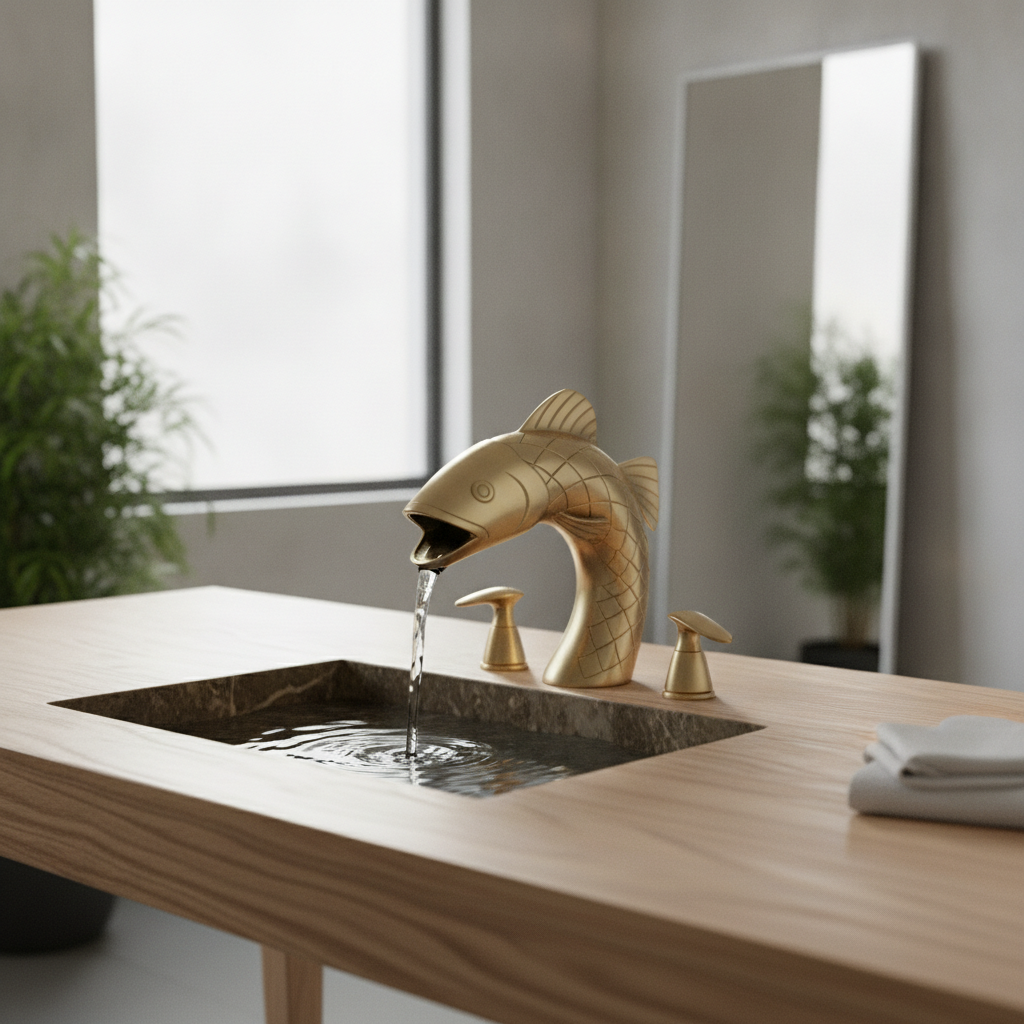 Fish Spouts and Fever Dreams: The AI-Driven Luxury Fish Bathroom Faucets Trend