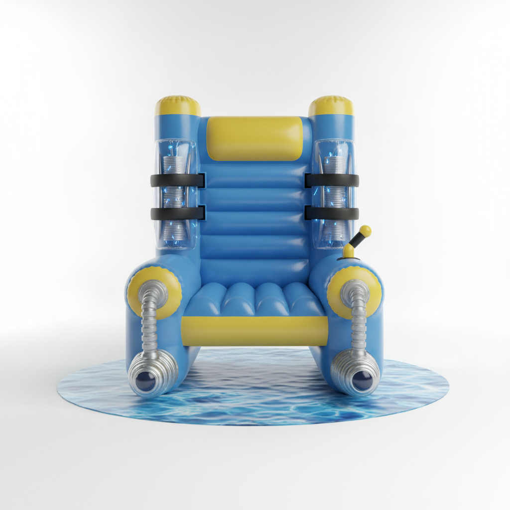 Shockingly Comfortable: The Inflatable Electric Chair Float Is Summer's Darkest Joke