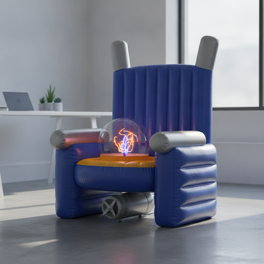 Shockingly Comfortable: The Inflatable Electric Chair Float Is Summer's Darkest Joke