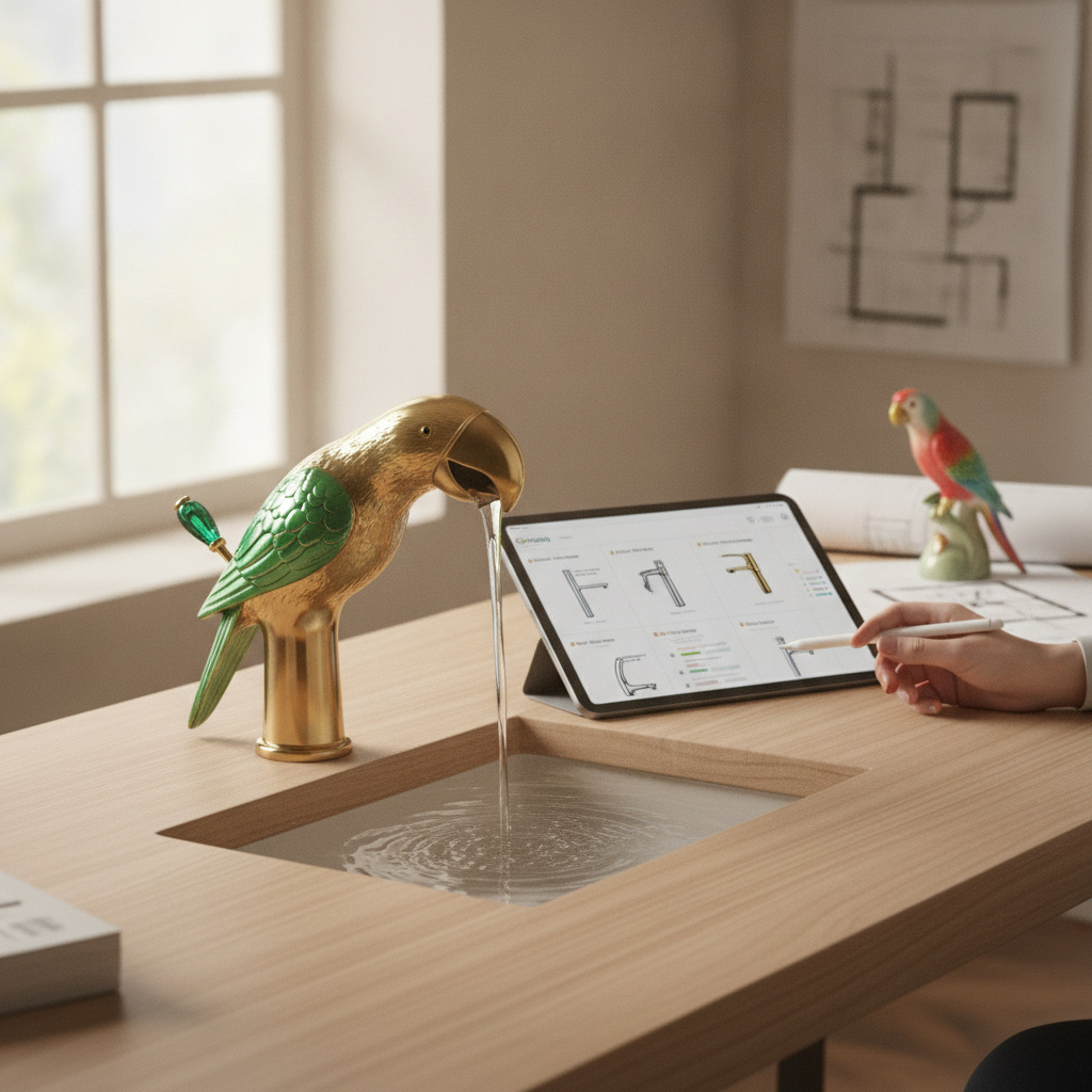 The Parrot Shaped Faucet: When Exotic Avian Decor Meets Bathroom Hardware