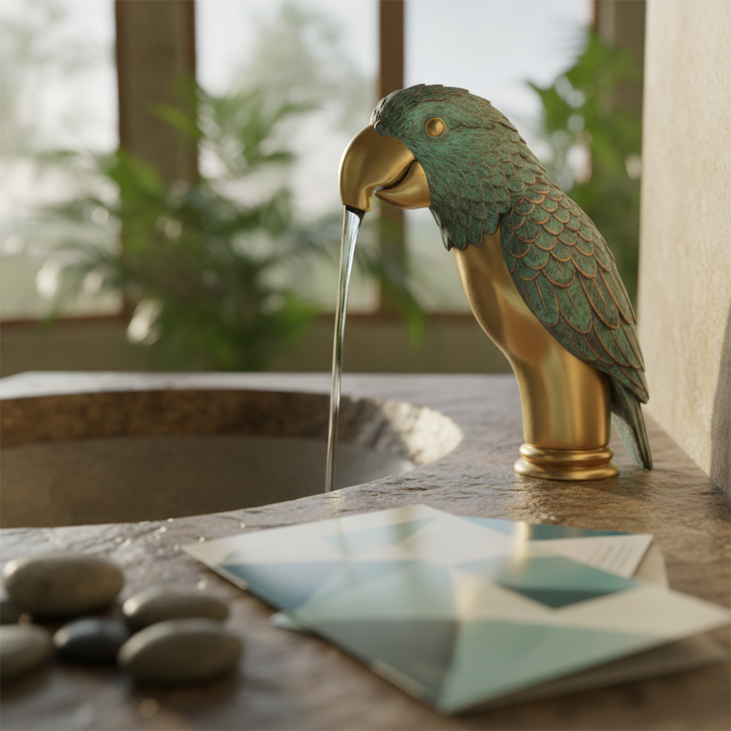 The Parrot Shaped Faucet: When Exotic Avian Decor Meets Bathroom Hardware