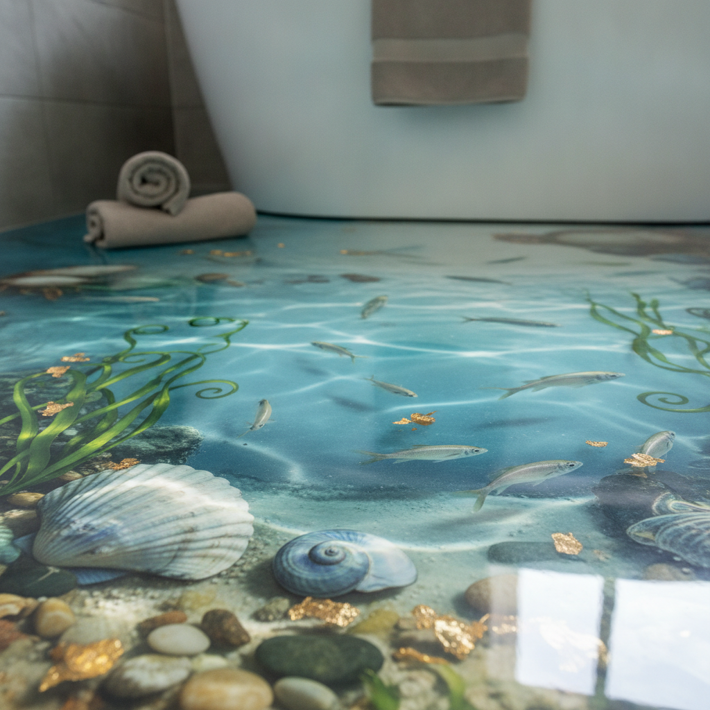 Underwater Toilets and Illusionary Chasms: The AI 3D Epoxy Bathroom Floor Design Craze Explained