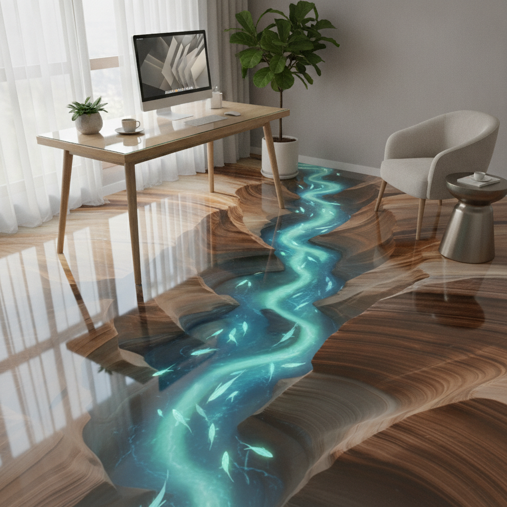 Underwater Toilets and Illusionary Chasms: The AI 3D Epoxy Bathroom Floor Design Craze Explained